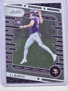 lot 95 image: J.J. McCarthy Rookie 2024 Panini Absolute No. 110
