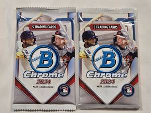 lot 96 image: Lotof 2 Bowman 2024 Chrome Baseball Trading Card Packs