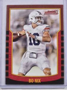 lot 97 image: Bo Nix Rookie 2022 Bowman University  #2KB-7
