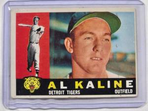 lot 98 image: Al Kaline 1960 Topps Vintage Baseball Card #50