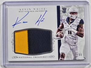 lot 99 image: Kevin White Rookie Auto Patch 2015 Panini National Treasures No. 322