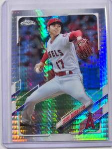 lot 113 image: Shohei Ohtani 2021 Topps Chrome Refractor No. 159