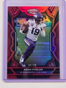 lot 114 image: Adam Thielen 2022 Panini Certified Ruby SP No. 66, Numbered 4999