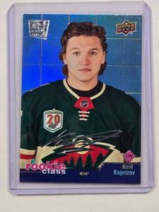 lot 124 image: Kirill Kaprizov Rookie 2021 Upper Deck Extended Series No. RC-1