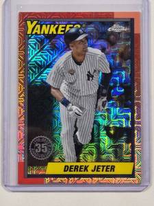 lot 125 image: Derek Jeter 2025 Topps Chrome Mojo No. T90C-5