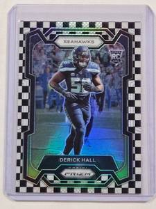 lot 136 image: Derrick Hall 2023 Rookie Panini Prism Checkerboard SP No. 388