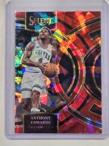 lot 137 image: Anthony Edwards 2023-24 Panini Select Cracked Ice No. 164