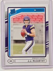 lot 139 image: J.J. McCarthy 2024 Rookie Panini  Donruss Rated Rookie No. 303