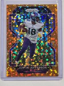 lot 147 image: Justin Jefferson 2021 Panini Prizm Orange Disco No. 125