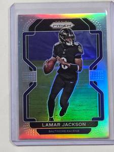 lot 157 image: Lamar Jackson 2021 Panini Prizm Silver Holo No. 282