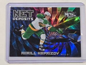 lot 162 image: Kirill Kaprizov Rookie 2020-21 Skybox Metal Universe Net Deposits No. ND-1