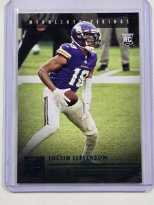 lot 164 image: Justin Jefferson Rookie Teal SP 2020 Panini Chronicles No. PA-23