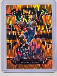 lot 184 image: Anthony Edwards 2023-24 Prizm Select Orange Shimmer No. 37 Concourse