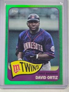 lot 185 image: David Ortiz 2023 Topps Green SP No. 161, Numbered 6799