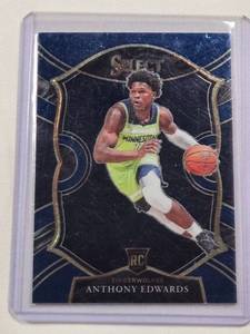 lot 193 image: Anthony Edwards 2020-21 Panini Select Rookie Card No. 61