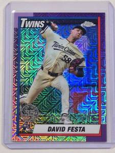 lot 196 image: David Festa 2025 Rookie Topps Chrome Mojo No. T90C-90