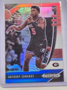 lot 203 image: Anthony Edwards 2020 Rookie Panini Prizm No. 41