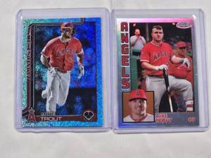 lot 219 image: Lot of 2  Mike Trout Cards - Refractor and Foil