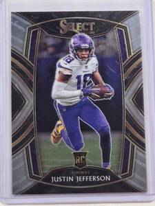 lot 227 image: Justin Jefferson Rookie 2020 Select Club Level No. 261