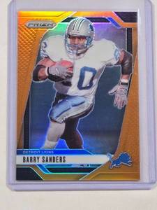 lot 232 image: Barry Sanders 2024 Prizm Orange Refractor #99, Numbered 212249