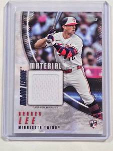 lot 240 image: Brooks Lee 2025 Rookie Topps Major League Material Relic No. MLM-BL
