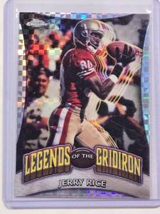 lot 245 image: Jerry Rice Legends of the Gridiron 2024 Topps Chrome Refractor No. LOG-8