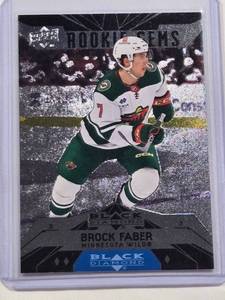 lot 248 image: Brock Faber 2023-2024 Black Diamond Rookie Gems Upper Deck Extended Series No. BD-37