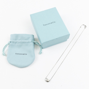 lot 3 image: Tiffany & Co. Elsa Perretti Bean Sterling Silver Pendant Necklace. Has Tiffany Bag & Box