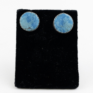 lot 40 image: Turquoise Sterling Silver Stud Earrings .