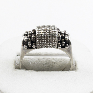 lot 76 image: Michael Dawkins Diamond ()Sterling Silver Ring. Size 10 - 10.25.