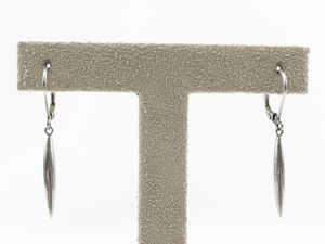 lot 124 image: Simple Modern Sphere Silver Plated Dangle Earrings .