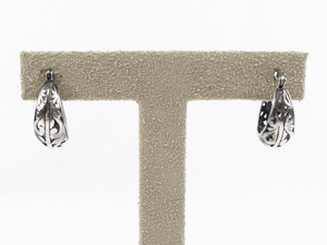 lot 127 image: Orante Silver Plated Hinged Wire Hoop Earrings.