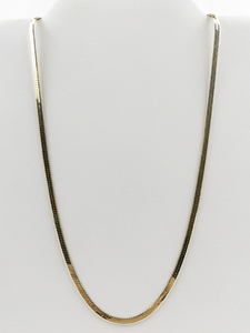 lot 232 image: 19.5 Vermeil (Sterling Silver) Herringbone Necklace.