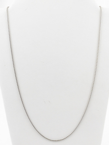lot 266 image: M.S. Company 24 Wheat Sterling Silver Chain Necklace.