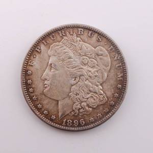 lot 9 image: 1896 Morgan Silver Dollar $1
