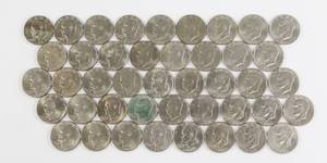lot 42 image: Eisenhower Dollar Lot of 23 (Ikes)