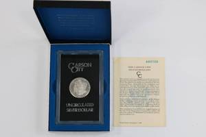 lot 41 image: GSA 1884-CC Uncirculated Morgan Silver Dollar