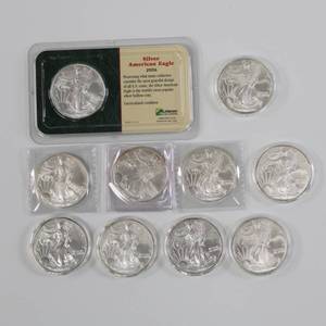 lot 30 image: American Silver Eagle Lot of 10