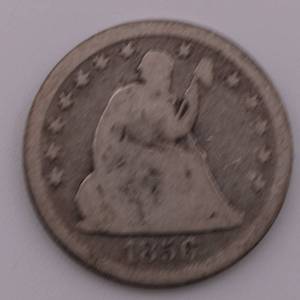 lot 21 image: 1856 Seated Liberty Quarter