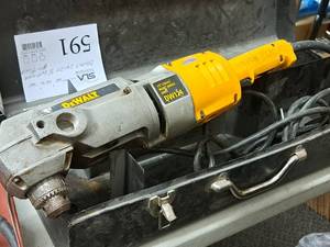 lot 591 image: DeWalt 12 Right Angle Drill DW124 with Case