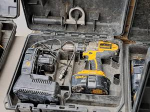 lot 650 image: DeWalt 12 XRP 18V Cordless DrillDriver DC920 with (2) Batteries, (1) Charger,  Tool Handle, Case