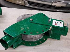lot 753 image: Greenlee Pipe Bender Elbow Attachment #00863 with Extra Bracket (attached)