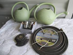 lot 13 image: 50ft Sprinkler hose, sprinkler, wat...