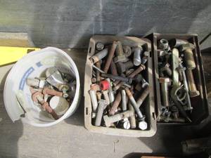 lot 79 image: (3) containers of heavy duty bolts ...