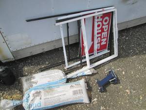 lot 81 image: Easel style sign frames, heavy duty...