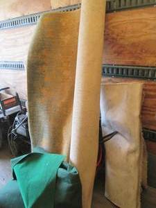 lot 97 image: Neutral and green Tone area rug app...