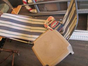 lot 99 image: Tri-Fold lawn lounger, pair of pati...