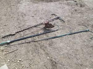 lot 104 image: Dual side Shepherds hooks and metal...