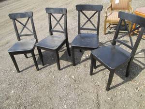 lot 108 image: Set of 4 matching wood dining room ...
