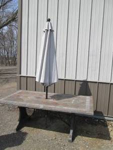 lot 6 image: Extremely Heavy mosaic stone table s...